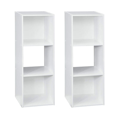 Closetmaid Home Stackable 3-Cube Cubeicals Organizer Storage, White (2 Pack) - VMInnovations