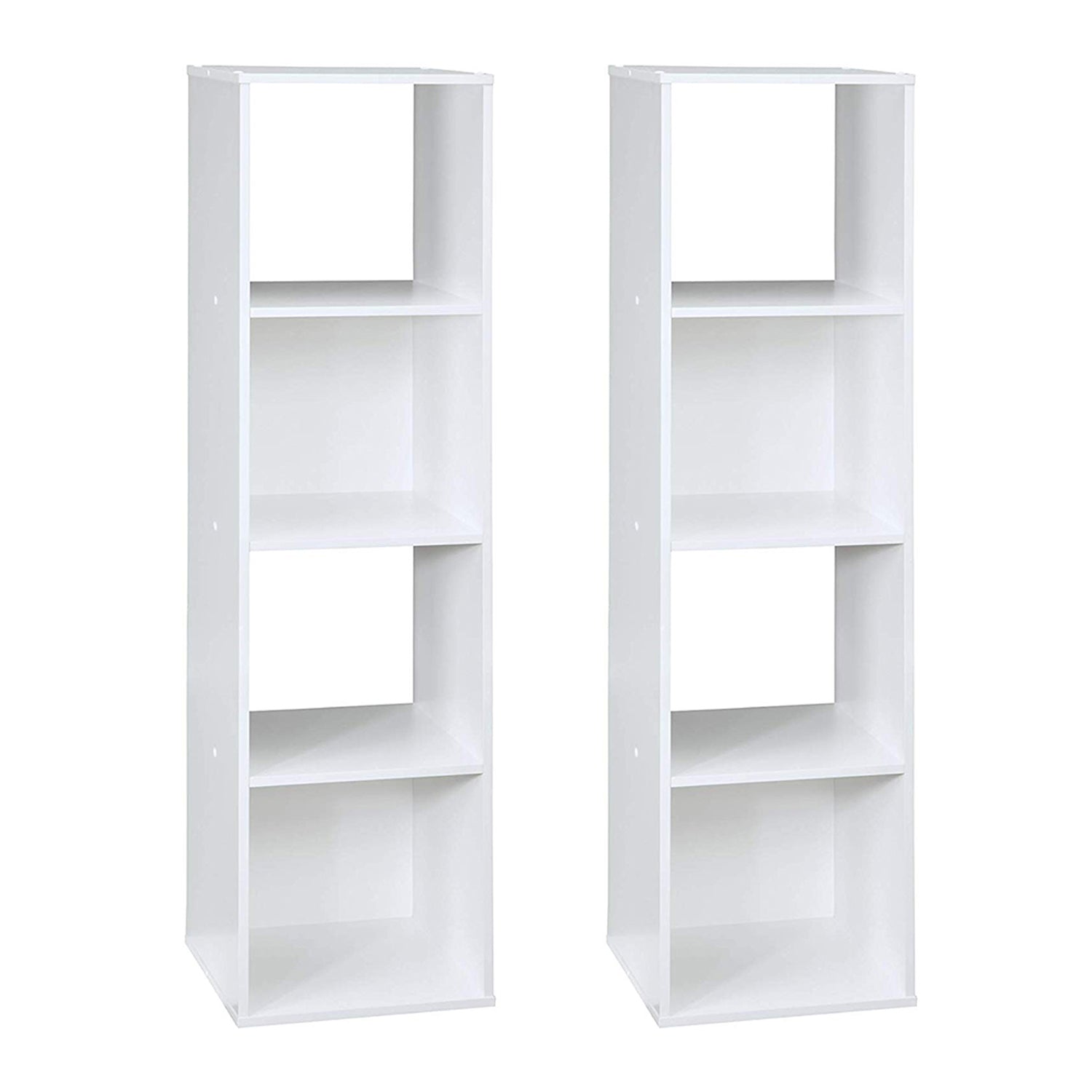 Closetmaid Home Stackable 4-Cube Cubeicals Organizer Storage, White (2 Pack) - VMInnovations