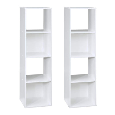 Closetmaid Home Stackable 4-Cube Cubeicals Organizer Storage, White (2 Pack) - VMInnovations
