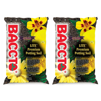 Michigan Peat 1420P Baccto Lite Premium Outdoor Potting Soil, 20 Quart (2 Pack)