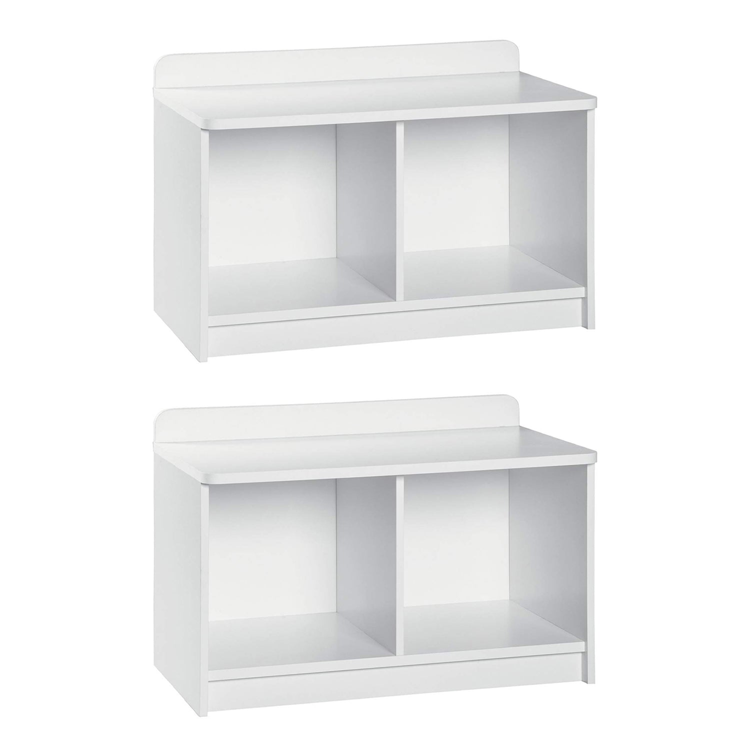 ClosetMaid Cubeical 149400 Heavy Duty Wood 2-Cube Storage Bench, White (2 Pack) - VMInnovations