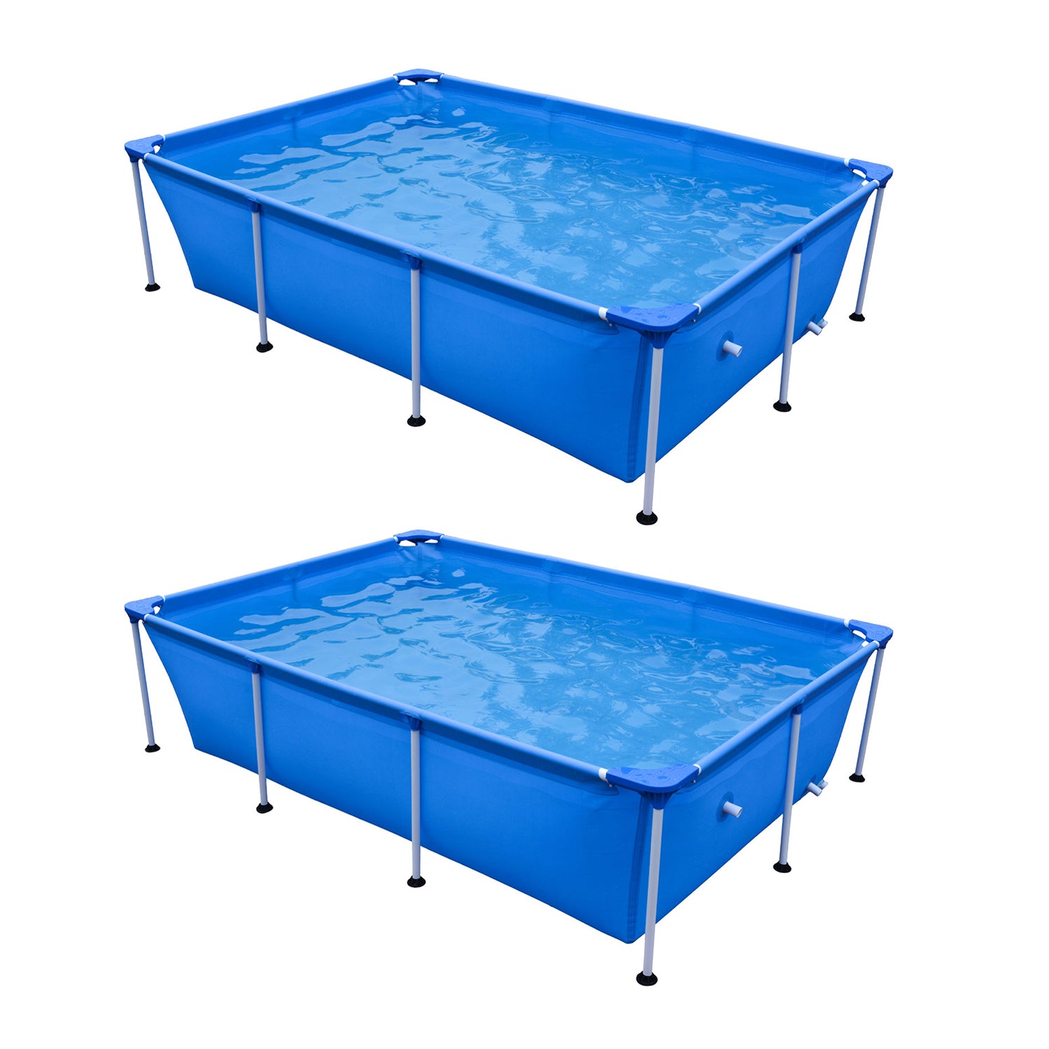 JLeisure 17818 8.5 x 6 Ft Above Ground Rectangular Frame Swimming Pool (2 Pack) - VMInnovations