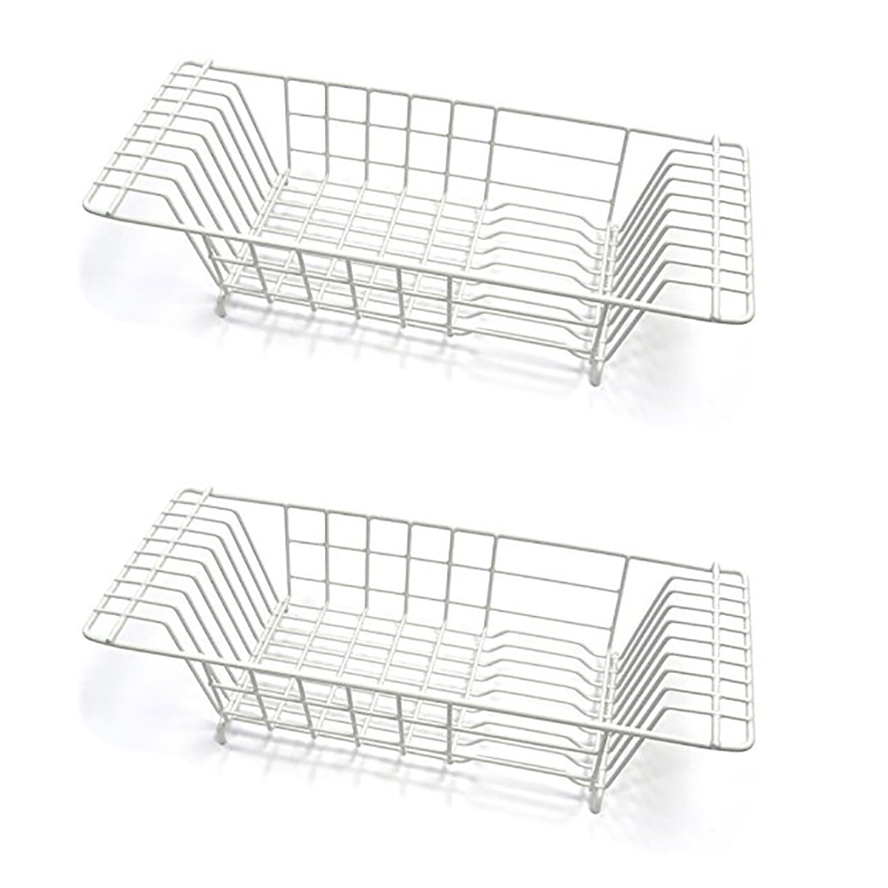 ClosetMaid Economical Over the Sink Steel Dish Draining Solution, White (2 Pack) - VMInnovations