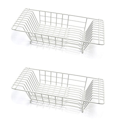 ClosetMaid Economical Over the Sink Steel Dish Draining Solution, White (2 Pack) - VMInnovations