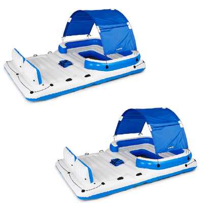 Bestway Hydro-Force Tropical Breeze Inflatable Party Island Water Float, 2 Pack