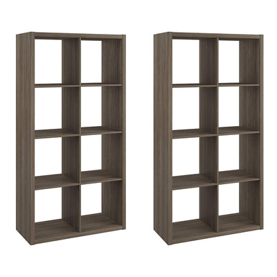 ClosetMaid Bookcase Open Back 8-Cube Storage Organizer, Graphite Gray (2 Pack) - VMInnovations
