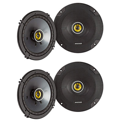 Kicker CSC65 CS 6.5 Inch 300 Watt 4 Ohm 2-Way Car Audio Speakers System, 2 Pairs