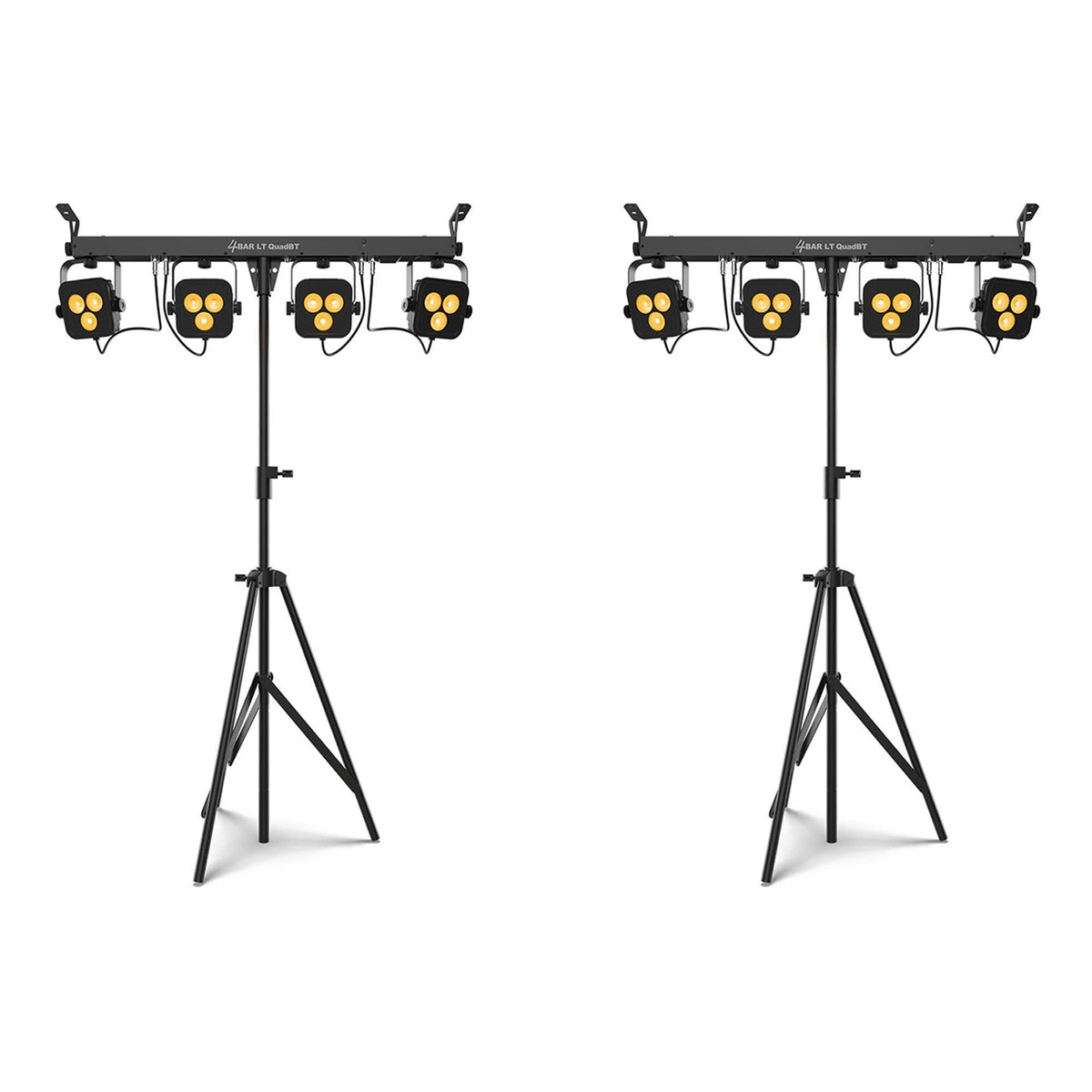 CHAUVET DJ LT QuadBT Bluetooth Compatible LED Lighting System w/ Remote (2 Pack)