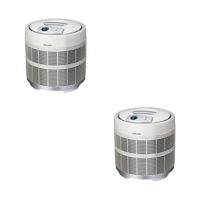 Honeywell True HEPA Germ Fighting Allergen Reducer Air Purifier, White (2 Pack)