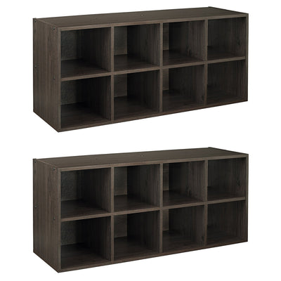 ClosetMaid 5081 8 Box Closet Shoe Organizing Storage Station, Espresso (2 Pack)