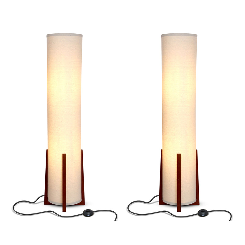Brightech Parker 48" Tall Decorative Tower Shade Soft LED Floor Lamp (2 Pack)