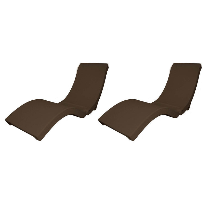 SwimWays Terra Sol Sonoma All Weather Pool Chaise Lounge Float, Brown (2 Pack)