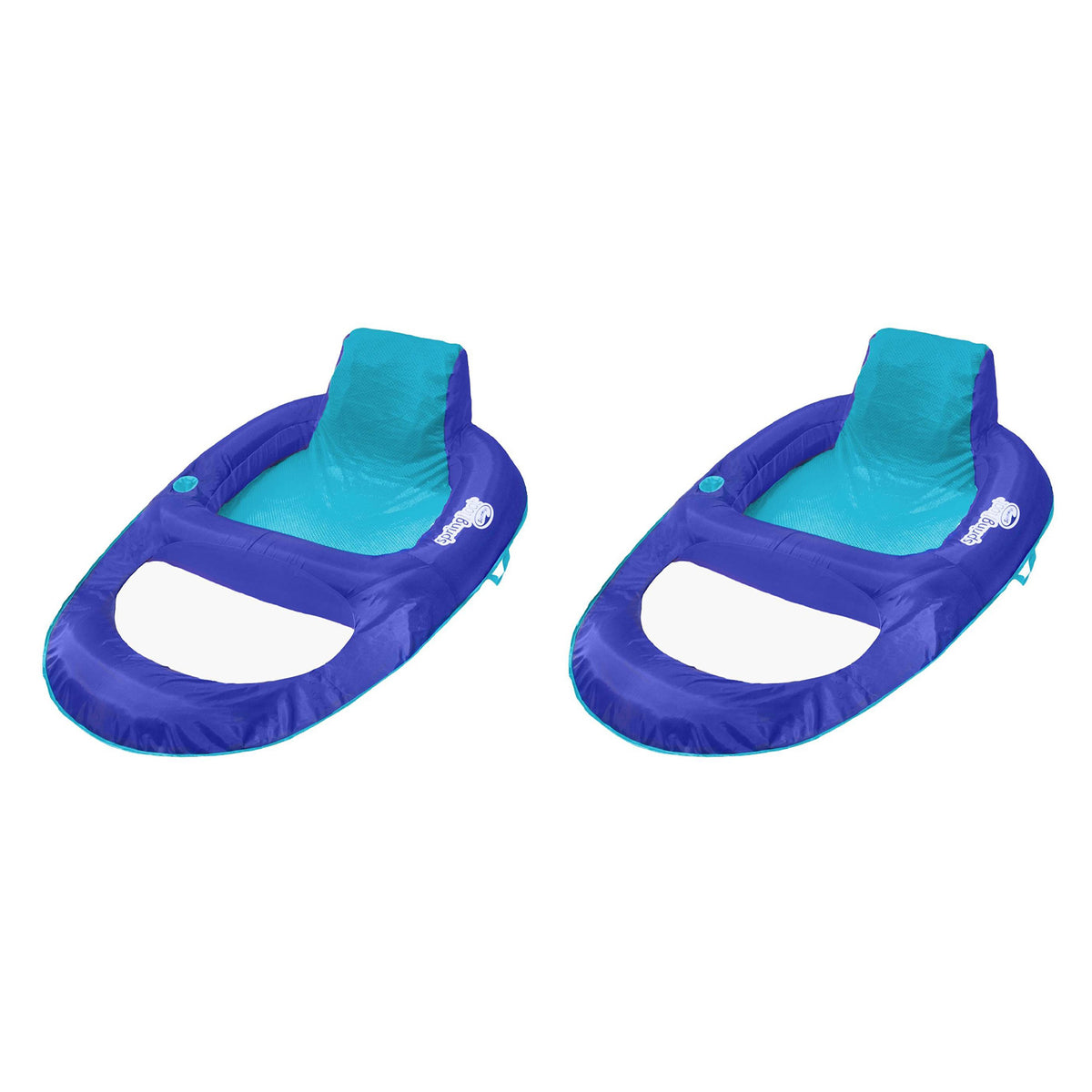 SwimWays Spring Float Recliner XL Floating Swimming Pool Lounge Chair (2 Pack)