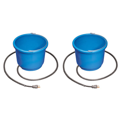 MIller Manufacturing Company 9 qt Round Heated Bucket, Anti-Chew Cord (2 Pack) - VMInnovations