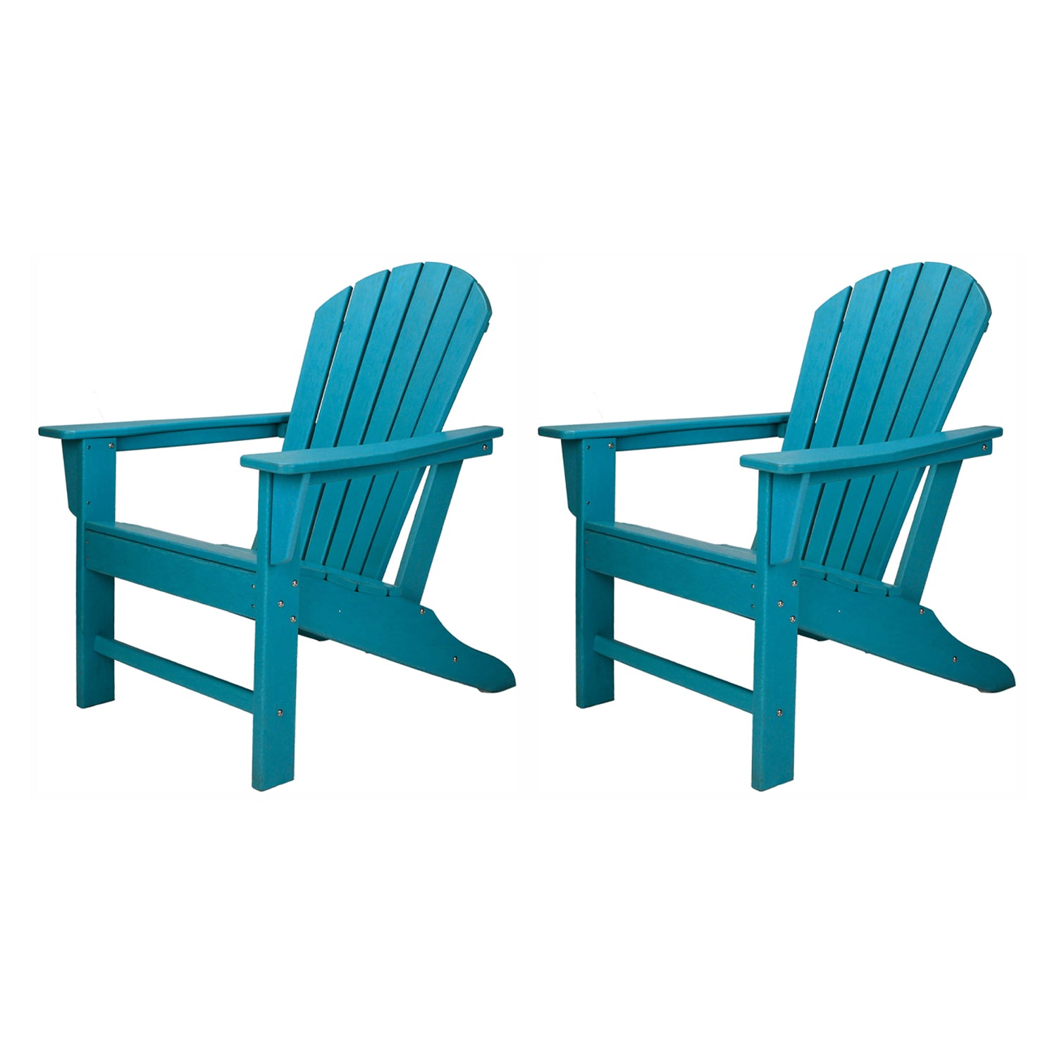 Leisure Classics UV Protected Indoor Outdoor Patio Chair, Turquoise  (2 Pack) - VMInnovations