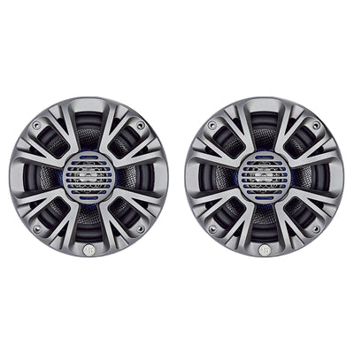 Audiopipe 250 Watt Max 4 Ohms Car Audio 2 Way Marine Speaker, Silver (2 Pack)