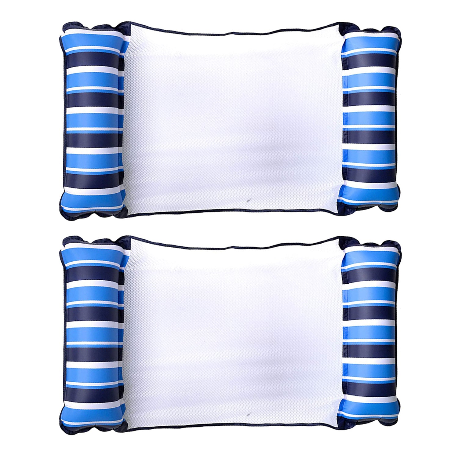 Aqua Leisure 4 in 1 Inflatable Monterey Hammock XL Pool Float, Navy (2 Pack) - VMInnovations