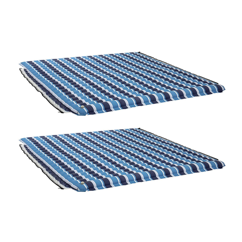 Aqua Supersized & Expandable Inflatable Island Water Floating Plank Mat (2 Pack)