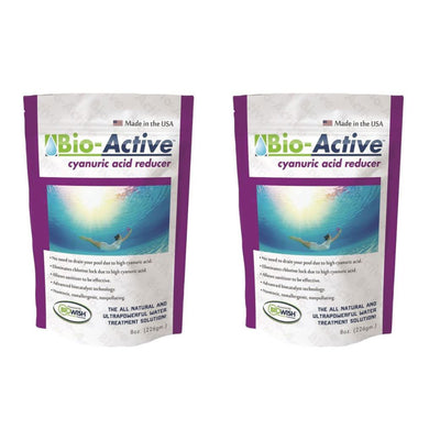 Bio-Active Non Polluting Cyanuric Acid Reducer Powder for Pools, 8 Oz (2 Pack) - VMInnovations