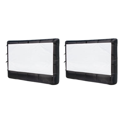 Airflowz 9.5' Inflatable Widescreen Movie Projection Screen w/Blower (2 Pack)