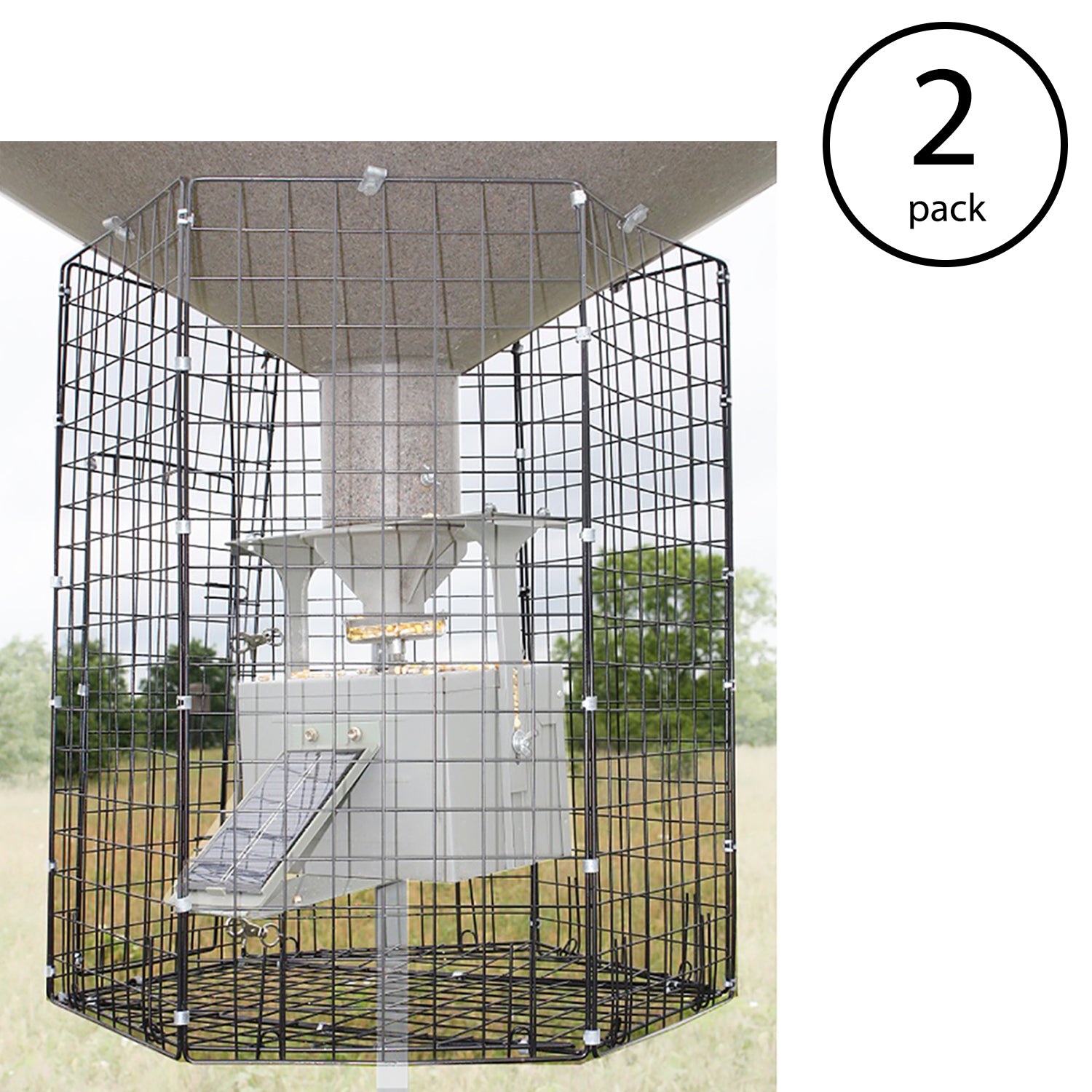 Boss Buck Hunting Large 24"x26" Steel Varmint Cage Feeder Attachment (2 Pack)