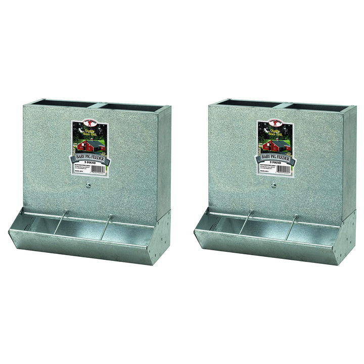 Little Giant BPF3 Mountable 3 Hole Baby Piglet Trough Feeder, 9 lb (2 Pack)