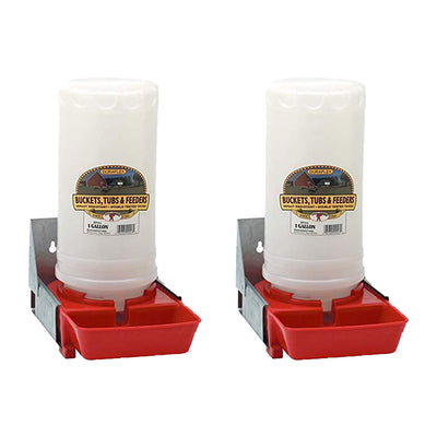 Little Giant 1-Gal Impact Translucent Polyethylene Piglet Waterer  (2 Pack) - VMInnovations