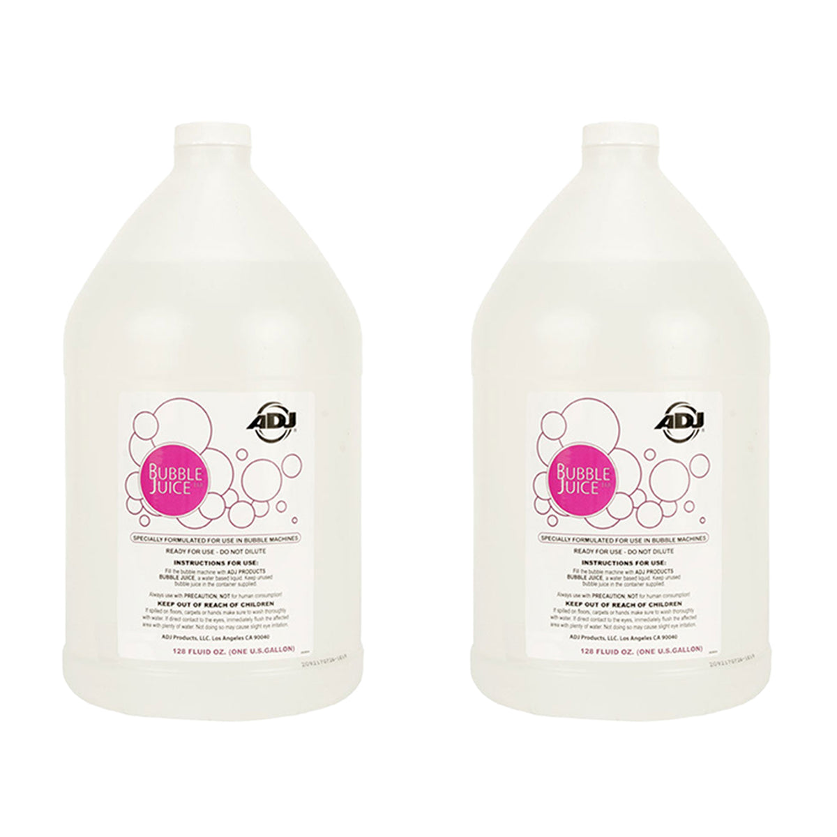 ADJ Products 1 Gallon Water Based DJ Bubble Machine Bubble Juice Fluid (2 Pack) - VMInnovations
