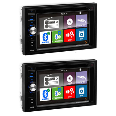 Boss Audio BV9366B In-Dash DVD/MP3 Bluetooth Touchscreen Car Monitor (2 Pack)