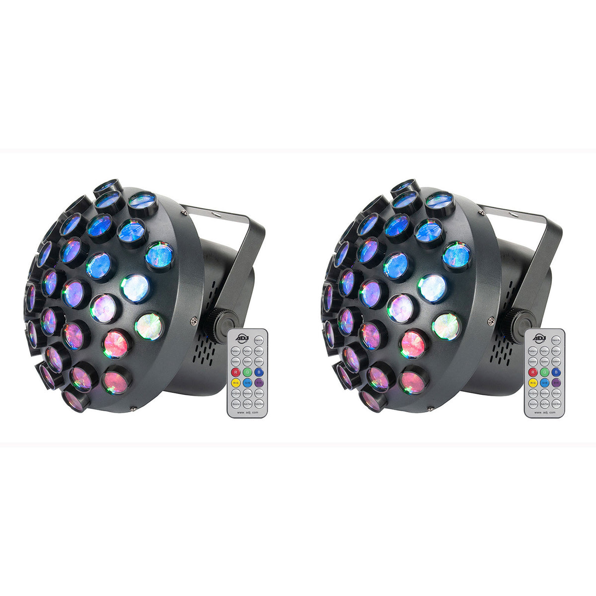 ADJ Contour Mirror Ball Multi Color DJ Dance Floor Party Light Fixture (2 Pack)