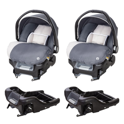 Baby Trend Ally 35 Pound Infant Baby Car Seat and Bases, Gray Magnolia (2 Pack) - VMInnovations