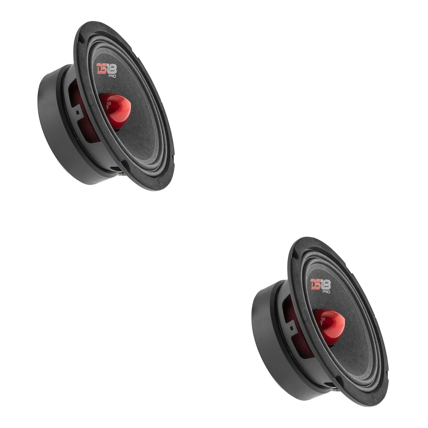 DS18 DS18-PRO-GM6B Pro GM 6.5" 480W Mid Range Car Loudspeaker w/ Bullet (2 Pack)