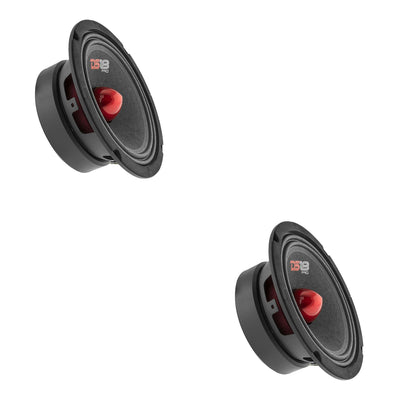 DS18 DS18-PRO-GM6B Pro GM 6.5" 480W Mid Range Car Loudspeaker w/ Bullet (2 Pack)