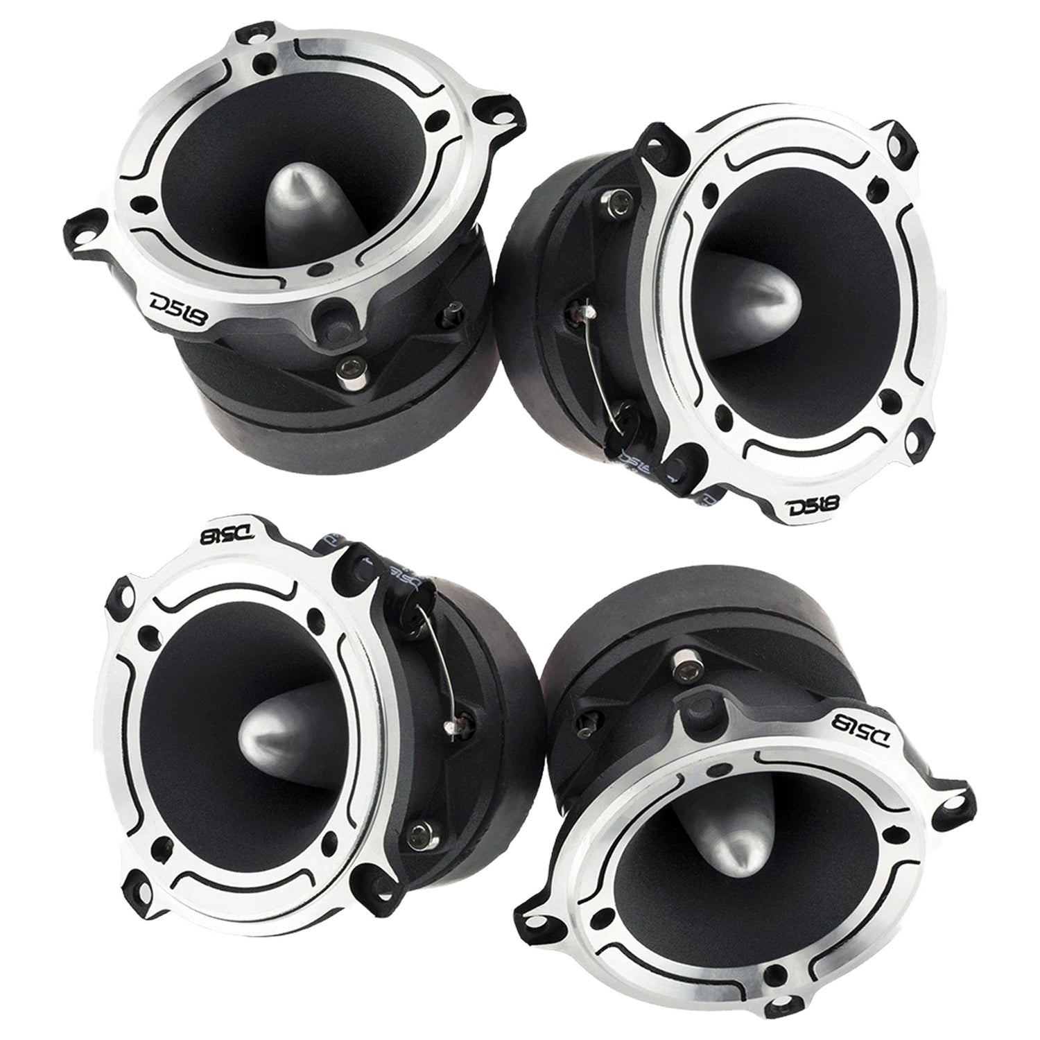 DS18 PRO TW220 1 In VC 350 Watt Super Bullet Tweeter Built In Crossover (4 Pack)
