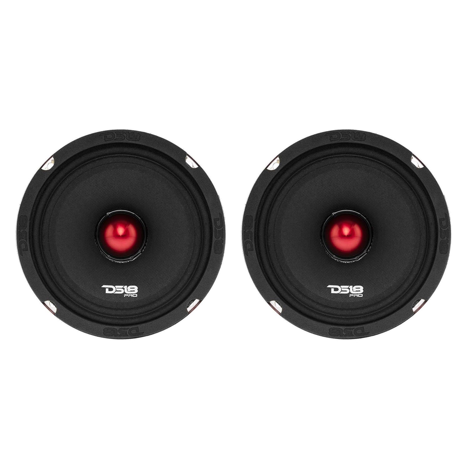 DS18 DS18-PRO-X6BM Pro X 6.5" 500W Mid Range CarLoudspeaker with Bullet (2 Pack)