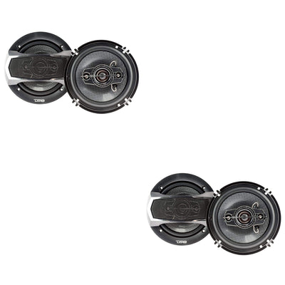 DS18 SLC-N65X SELECT 6.5" 4 Way 200W 4 Ohm Car Stereo Coaxial Speaker(4 Pack)