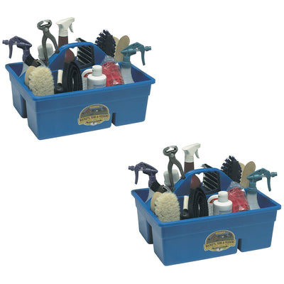 Little Giant Stable Supplies Plastic Organization DuraTote Box, Blue (2 Pack)