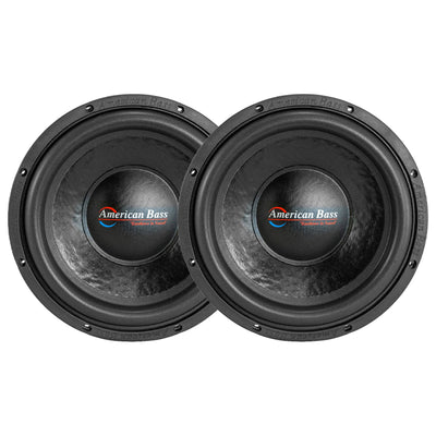 American Bass DX 124 12 Inch Single 4 Ohm 800 Watt Subwoofer Speaker (2 Pack)