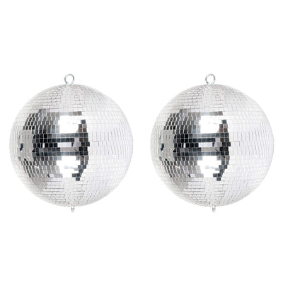 Eliminator Lighting 12-Inch Disco Mirror Ball with Hanging & Motor Ring (2 Pack)
