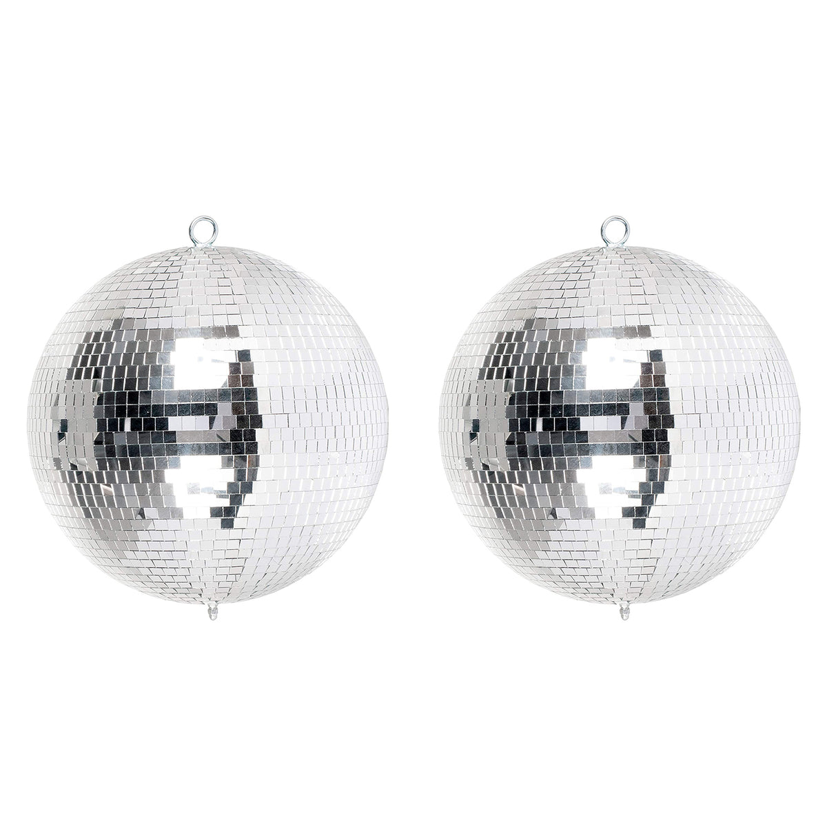 Eliminator Lighting 12-Inch Disco Mirror Ball with Hanging & Motor Ring (2 Pack)