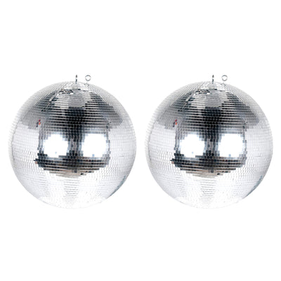 Eliminator Lighting EM20 20in Disco Mirror Ball w/ Hanging & Motor Ring (2 Pack)