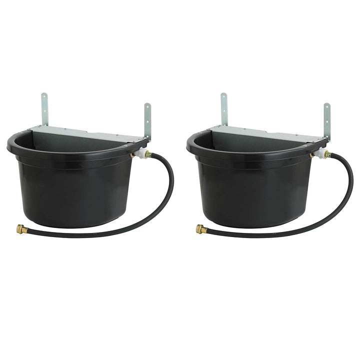 Little Giant 4 Gal. Float Controlled Waterer Livestock Water Trough (2 Pack)