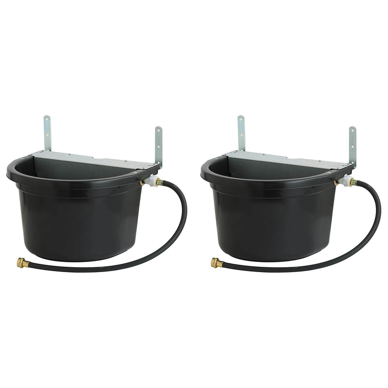 Little Giant 4 Gal. Float Controlled Waterer Livestock Water Trough (2 Pack)