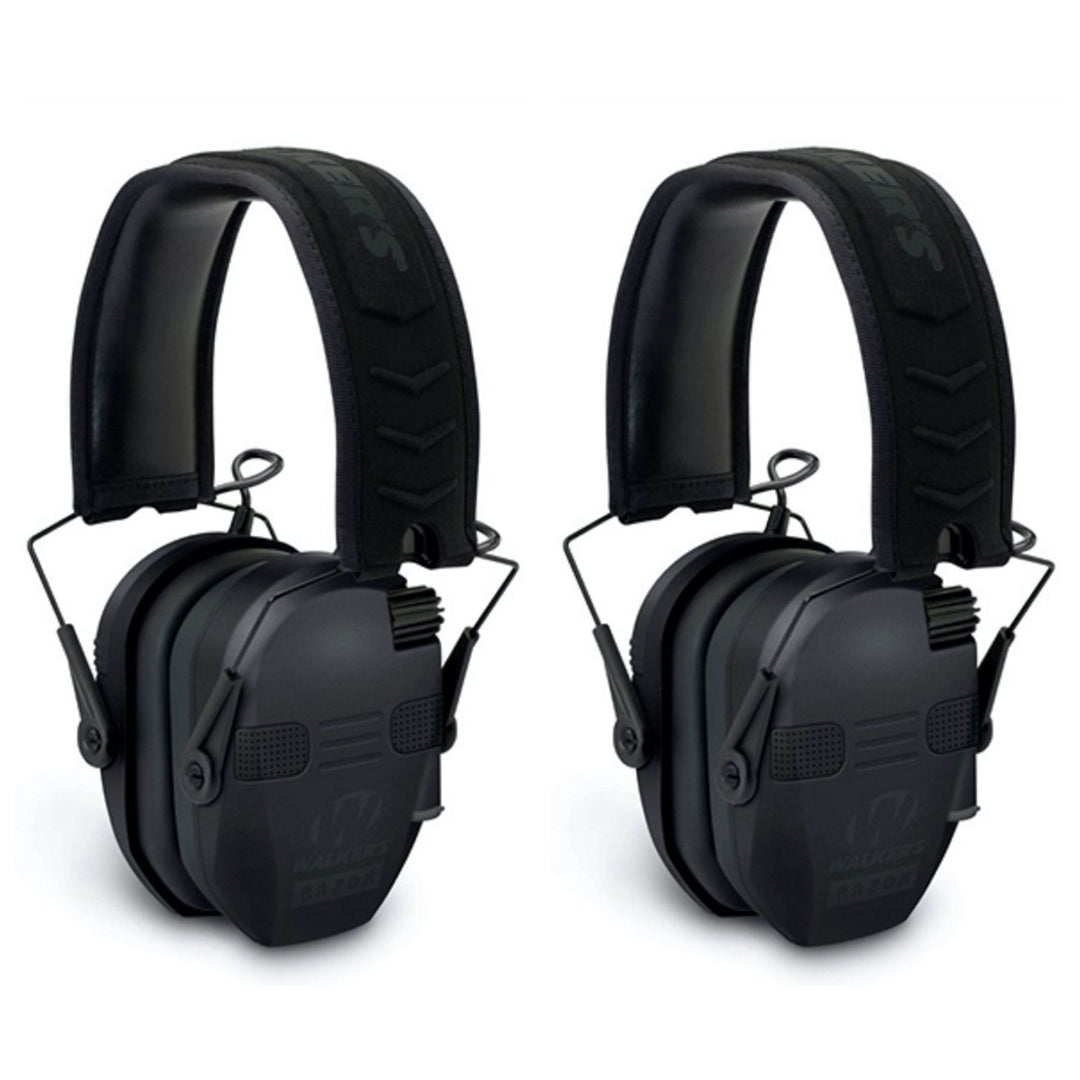 Walker's Razor Slim Electronic Bluetooth Protection Earmuff, Black (2 Pack)