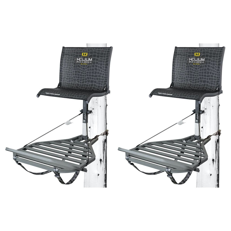 Hawk Helium Kickback LVL Hang-On Tree Stand with Leg Extension Footrest (2 Pack)