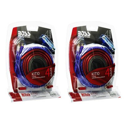 BOSS Audio KIT10 4 Gauge Car Audio Amplifier Installation Wiring Kit (2 Pack)