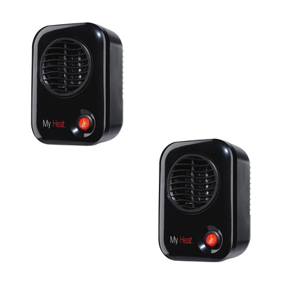 Lasko 100 MyHeat Portable Personal Electric 200W Space Heater, Black (2 Pack)