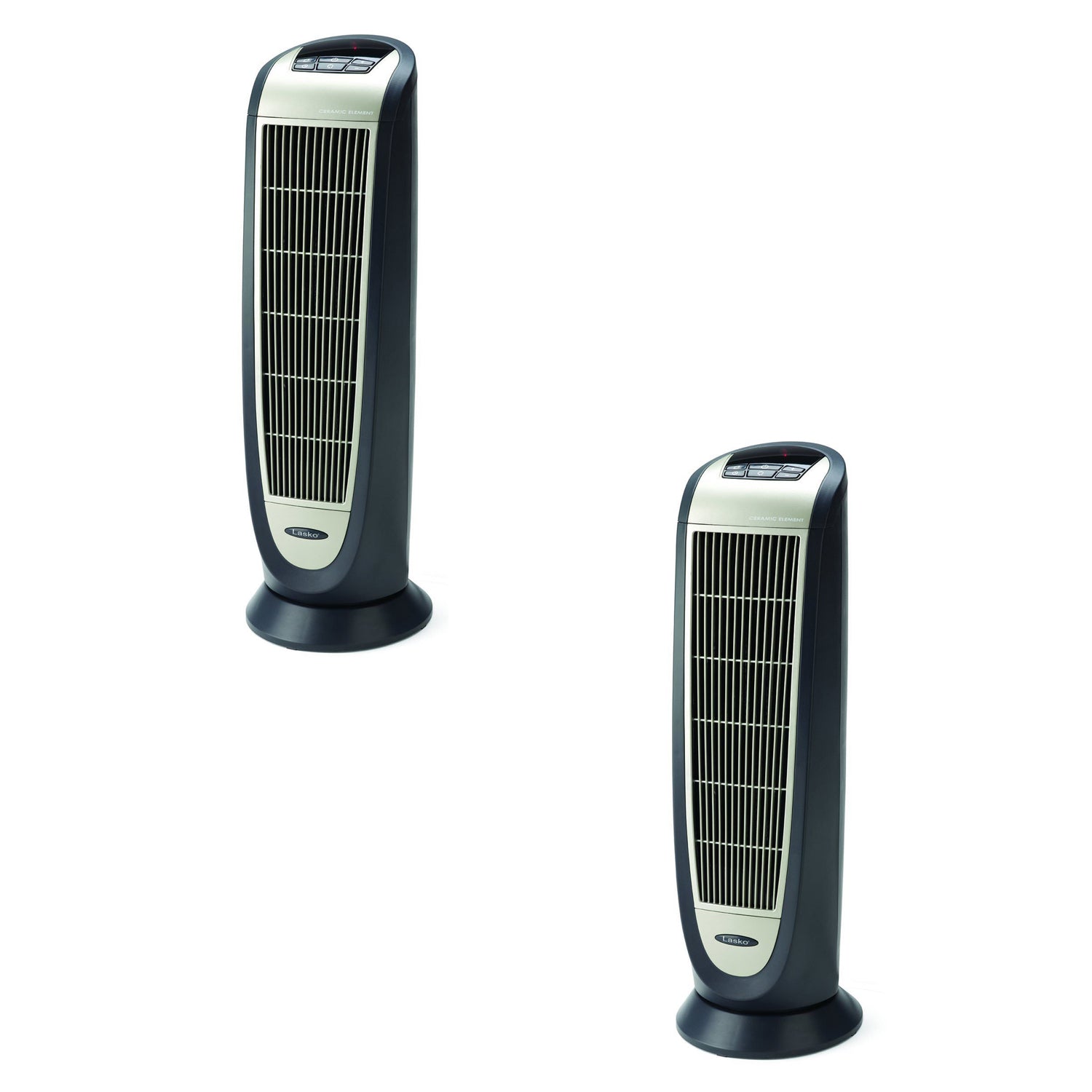Lasko Portable Electric 1500W Room Oscillating Ceramic Tower Space Heater 2 Pack - VMInnovations
