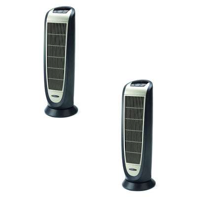 Lasko Portable Electric 1500W Room Oscillating Ceramic Tower Space Heater 2 Pack - VMInnovations
