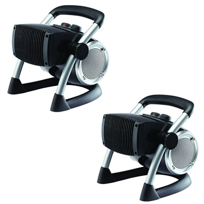 Lasko Pro Portable Electric 1500W Ceramic Utility Room Space Heater (2 Pack) - VMInnovations